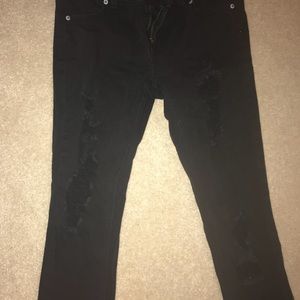 Black destroyed skinny  Jean  (2 for10$)